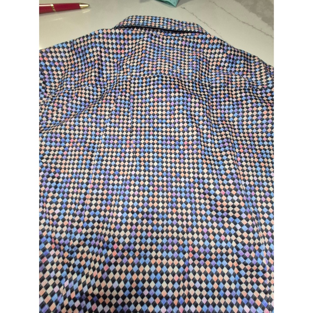 Robert Graham Finnegan Multi Color Diamond Print Shirt Tailored Fit Mens L New - Picture 10 of 10